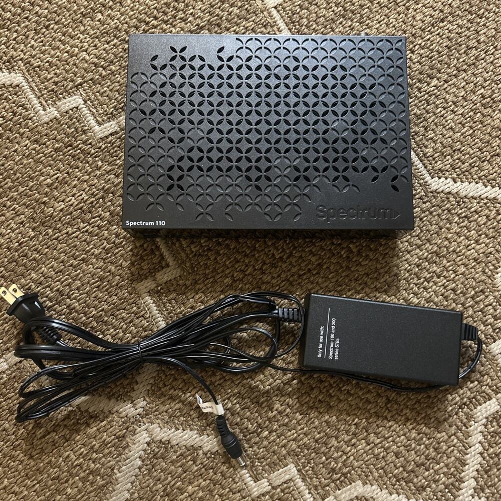 Spectrum 110 Model 110-H Cable TV Receiver Box With AC Black Working No Remote